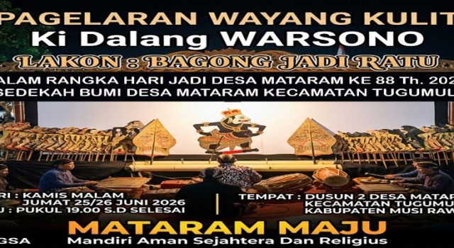 Warga Desa Mataram Rayakan HUT ke-88 dan Sedekah Bumi dengan Penuh Khidmat dan Meriah