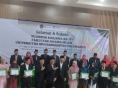 Produktif, FAI UM Palembang Gelar Yudisium XV, 59 Wisudawan Siap Berkiprah di Tengah Masyarakat