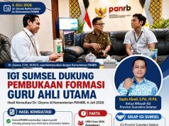 Ketua IGI Sumsel Dukung Dibukanya Formasi Guru Ahli Utama di Provinsi Sumatera Selatan