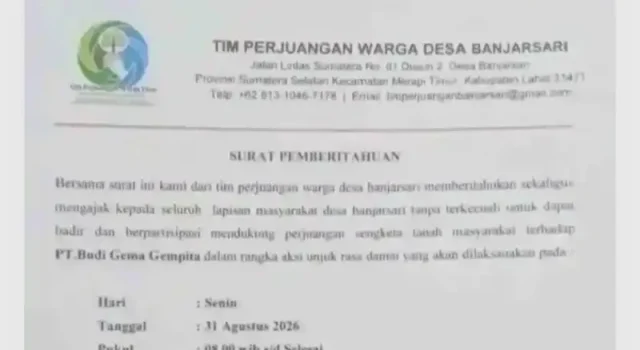Di Balik Aksi Sengketa Lahan Banjarsari, Warga Minta APH Telusuri Komitmen 5 Persen