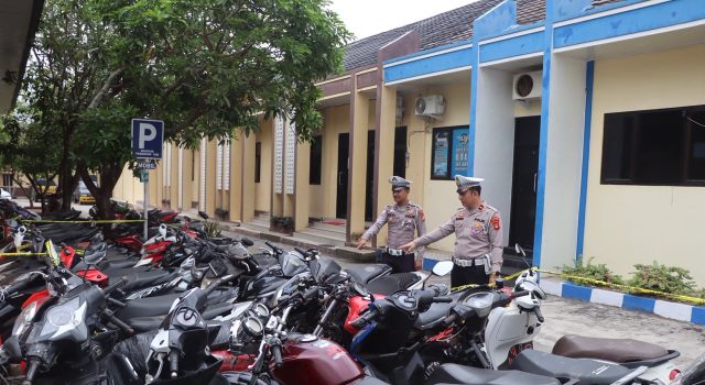 143 Kendaraan Diamankan Sat Lantas Polres OKU Timur saat Gelar Razia Balap Liar serta Kejahatan 3C